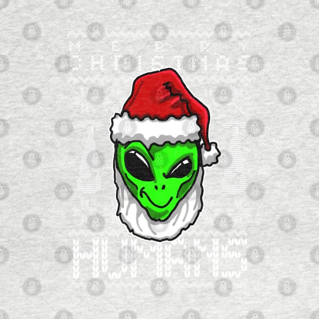Alien Ugly Christmas Holiday Season by sketchnkustom